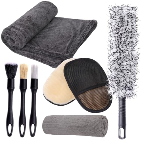 洗車セット 8点 極厚 洗車タオル 【扱いやすい基本アイテムを揃えた洗車用品セット】 洗車グローブ ホイールブラシ 洗車ブラシ 車 バイク用 洗車グッズ 洗車用品